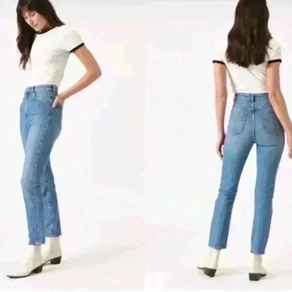 Rollas Womens Light Wash Dusters High Rise Slim Jean 26
